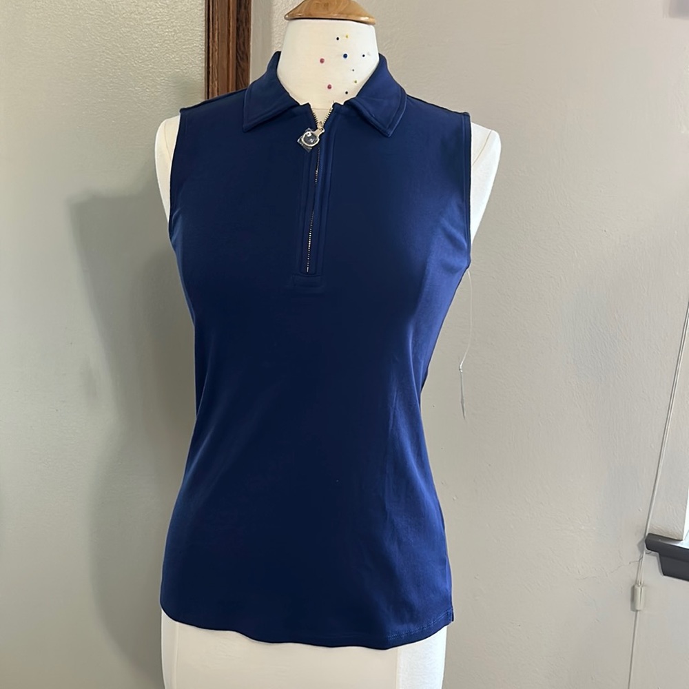 NWT Rafaella Navy Tank Top